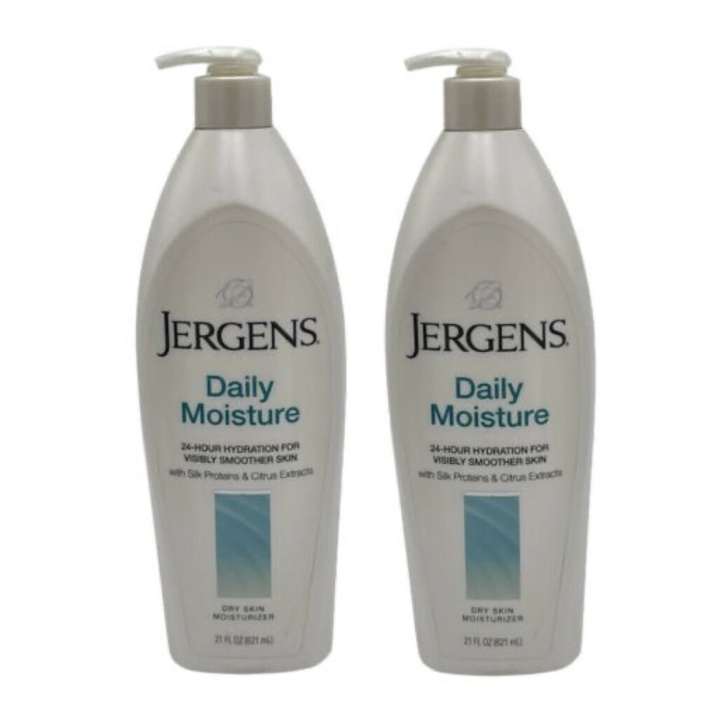 2 Pk Jergens Daily Moisture 24HR Hydration 21 oz Lotion Proteins Citrus Extract